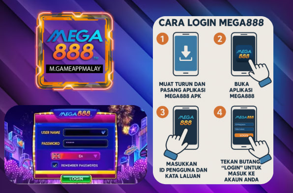 cara login mega888